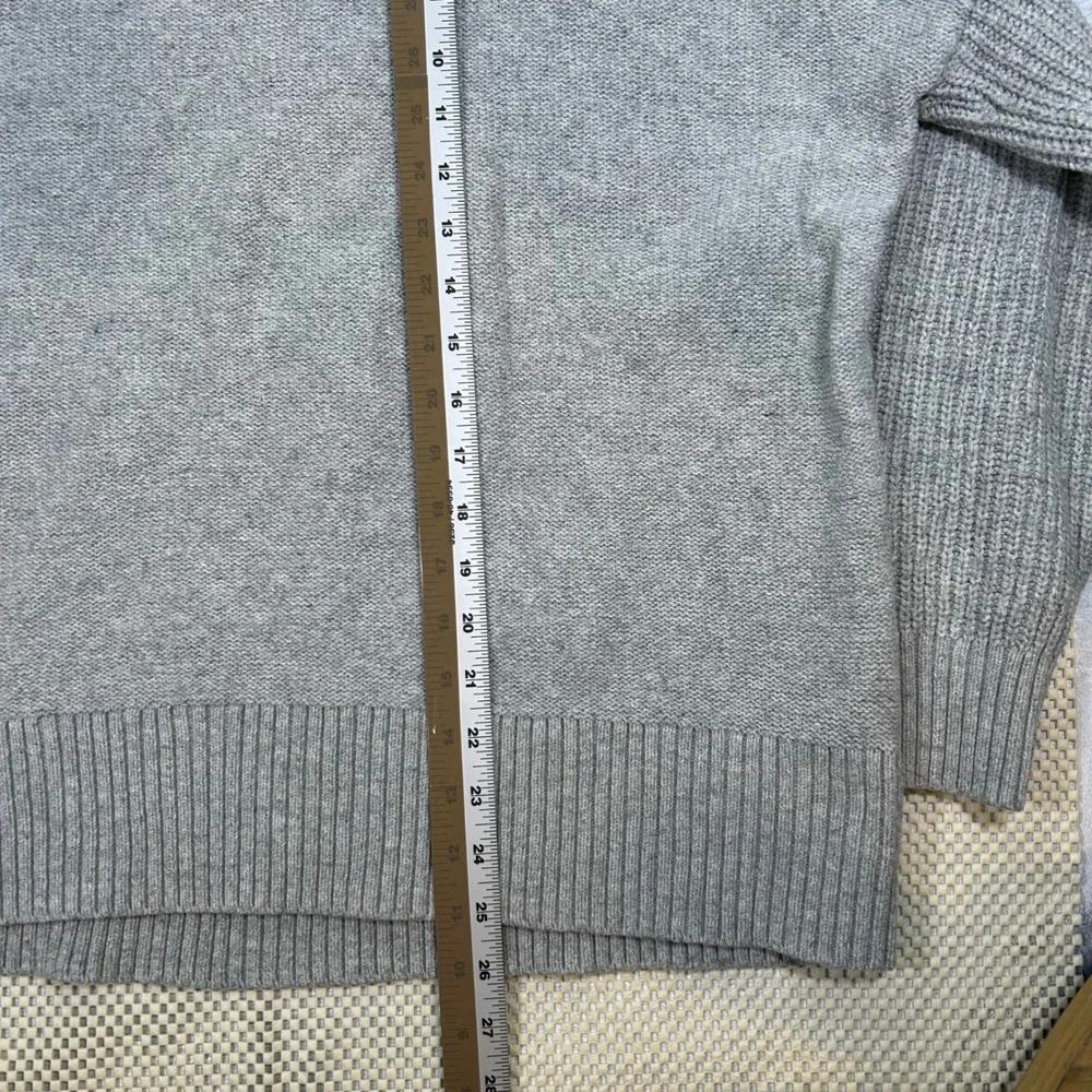 GAP Cable Knit Mock Neck Sweater‎ Pullover Gray Cotton Blend Womens Large